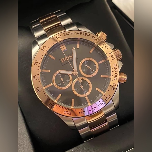 HB1513339 - Hugo Boss Men’s Ikon Two-Tone Chronograph Watch - Picture 5 of 11